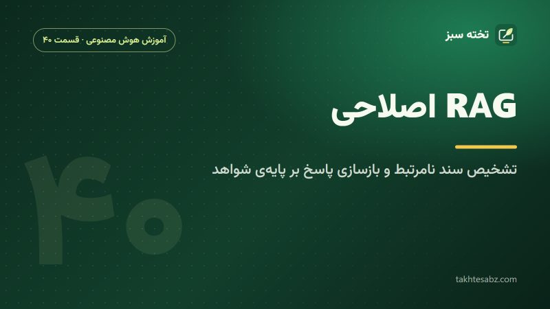 RAG اصلاحی؛ تشخیص سند نامرتبط و بازسازی پاسخ بر پایه شواهد